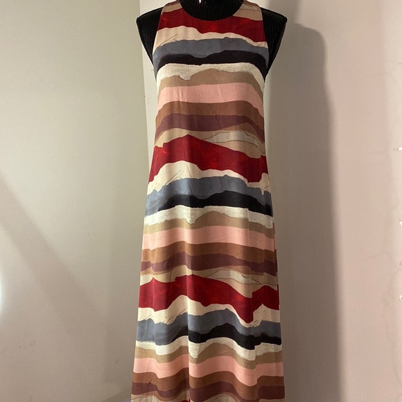 Alice + Olivia Jenine Sedona-vibe halter neck high low midi dress size Large - Picture 2 of 9